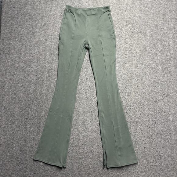 Alo Yoga High-Waist Zip It Flare Legging Womens Small Dark Green Full Pant - Picture 1 of 8